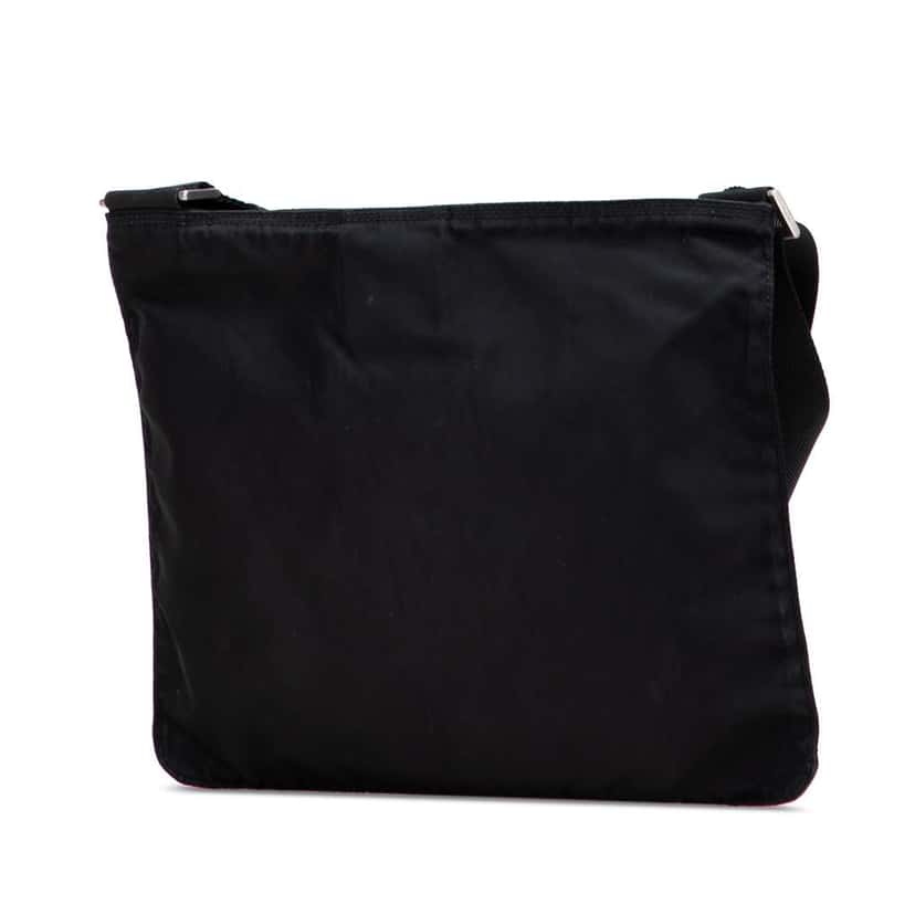Prada Tessuto Zip Top Crossbody Black Good condition - Back View