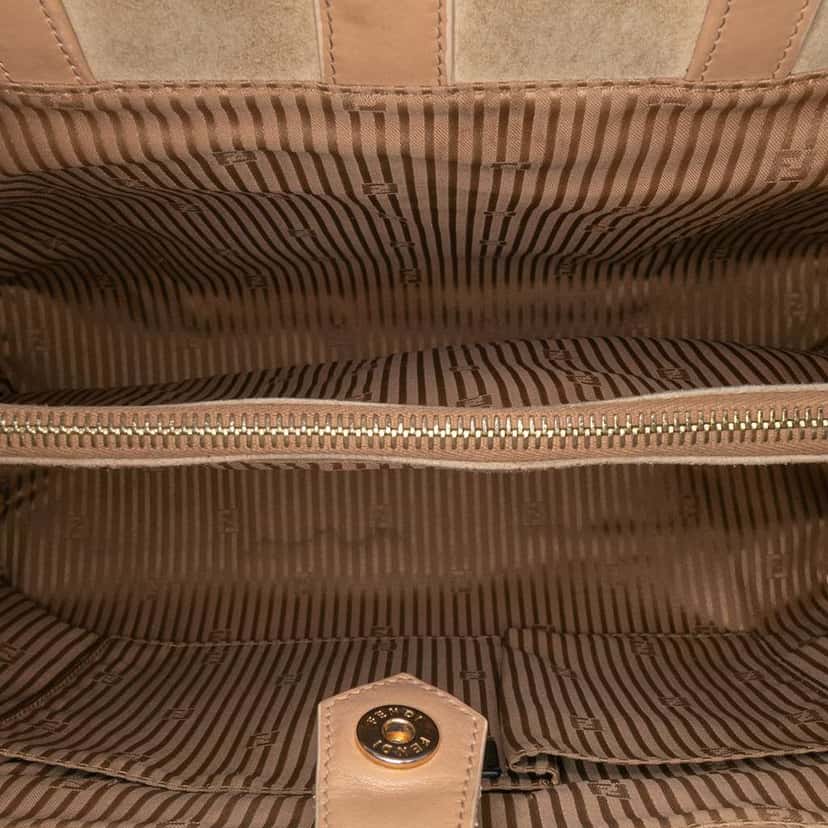 Fendi Medium Multicolor Calfskin Colorblock Regular 2Jours Tote Orange Leather Fair condition - Model View