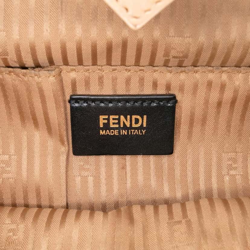 Fendi Medium Multicolor Calfskin Colorblock Regular 2Jours Tote Orange Leather Fair condition - Box View