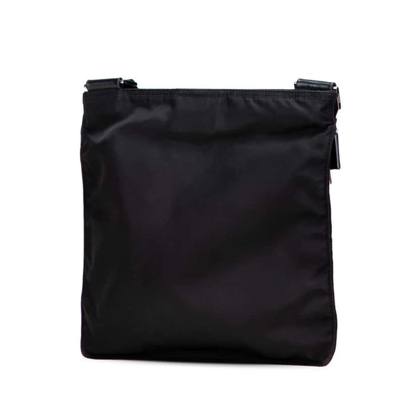 Prada Tessuto Zip Top Crossbody Black Good condition - Back View