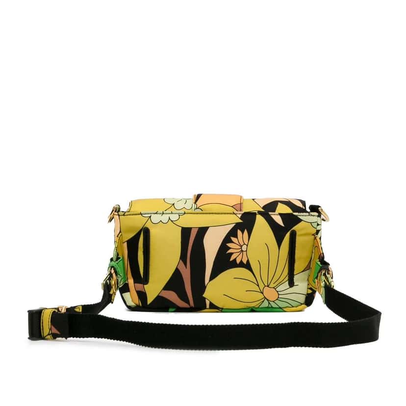 Fendi Floral Convertible Baguette Green Good condition - Inside View