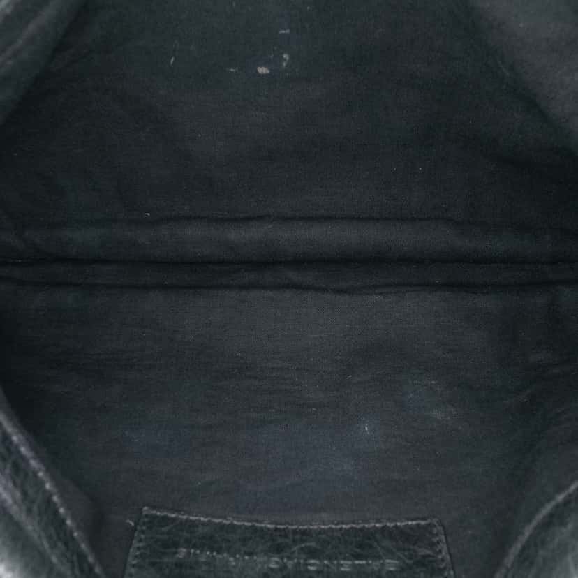 Balenciaga Lambskin Motocross Giant 21 Envelope Clutch Black Leather Good condition - Model View