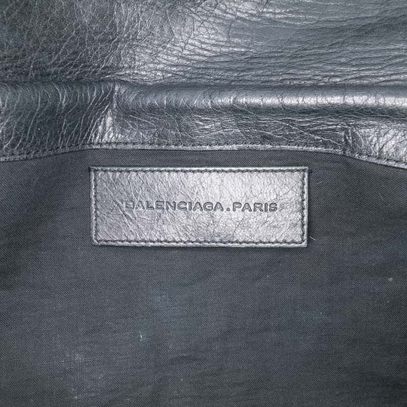 Balenciaga Lambskin Motocross Giant 21 Envelope Clutch Black Leather Good condition - Box View