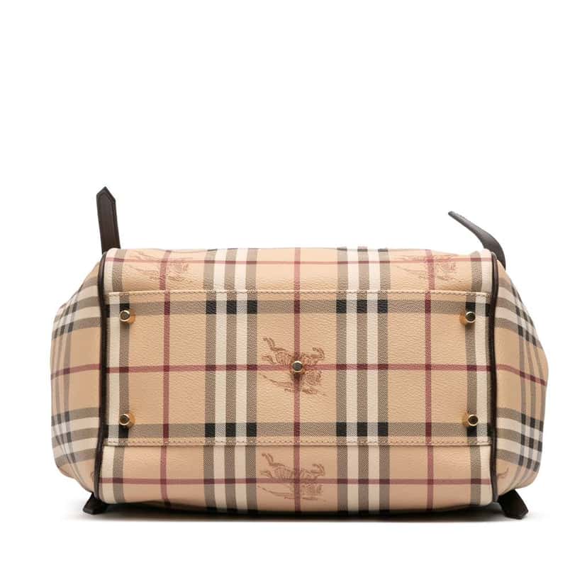 Burberry Small Haymarket Check Coated Canvas Canterbury Tote Brown Canvas Good condition - Inside View