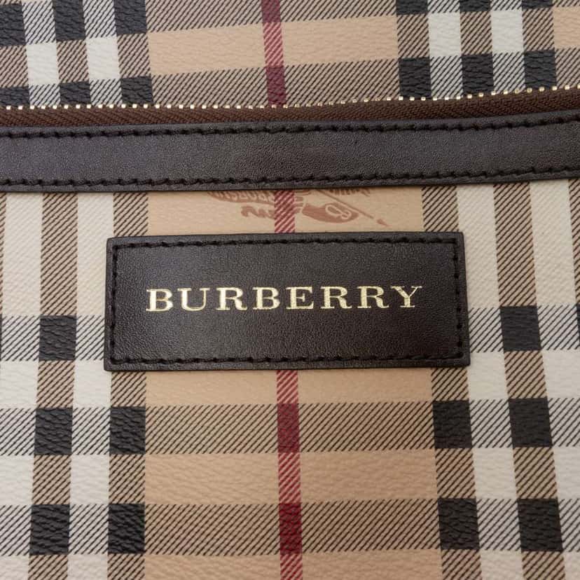 Burberry Small Haymarket Check Coated Canvas Canterbury Tote Brown Canvas Good condition - Box View