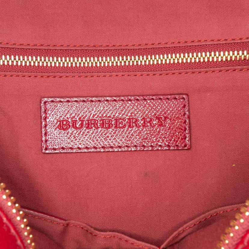 Burberry Haymarket Check Coated Canvas Minford Portrait Satchel Brown Canvas Good condition - Box View