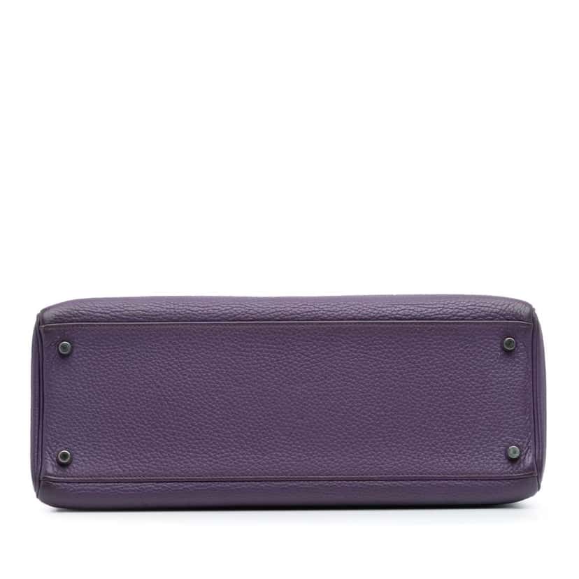 Hermès Togo Kelly II Retourne 35 Purple Leather Good condition - Inside View