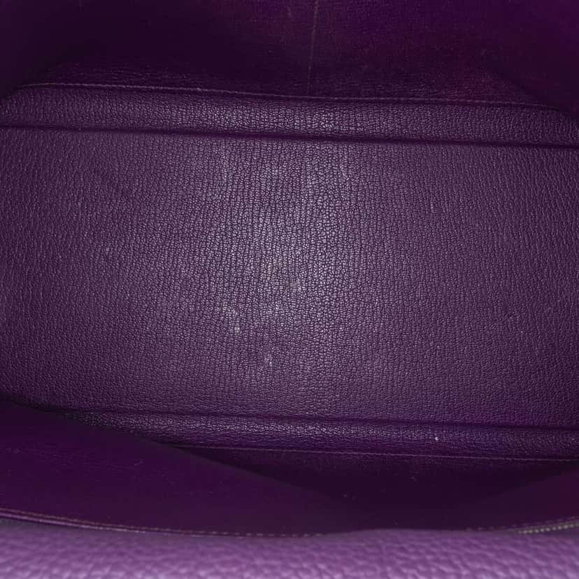 Hermès Togo Kelly II Retourne 35 Purple Leather Good condition - Model View