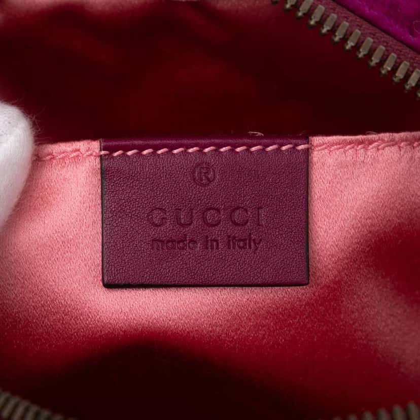 Gucci Small GG Marmont Matelasse Velvet Crossbody Purple Velvet Good condition - Box View