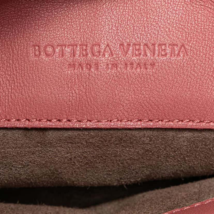 Bottega Veneta Baby Nappa Intrecciato Olimpia Crossbody Pink Leather Good condition - Box View
