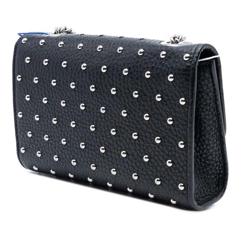 Gucci Small Leather Studded Miss Bamboo Crossbody Black Leather Good condition - Back View