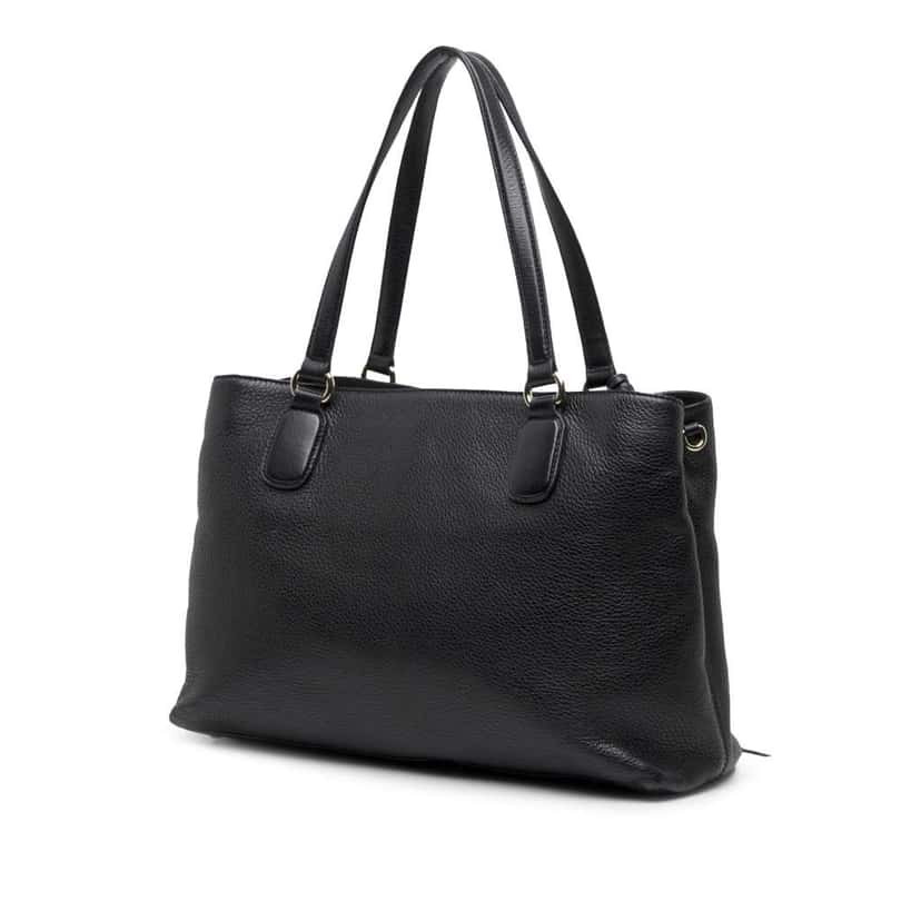 Gucci Medium Leather Soho Working Satchel Black Leather Good condition - Back View