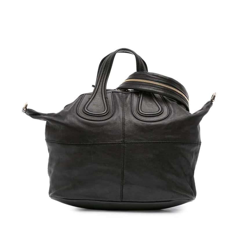 Givenchy Medium Lambskin Nightingale Satchel Black Leather Good condition - Front View