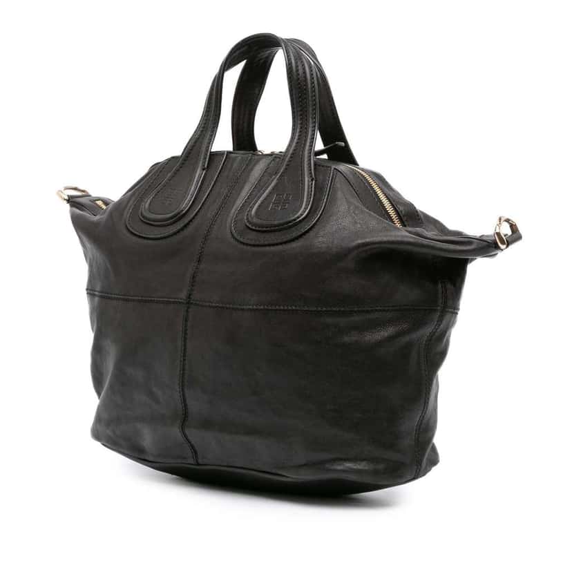 Givenchy Medium Lambskin Nightingale Satchel Black Leather Good condition - Back View