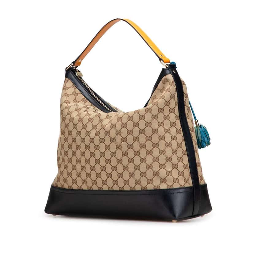 Gucci GG Canvas Cheer Hobo Brown Canvas Good condition - Back View