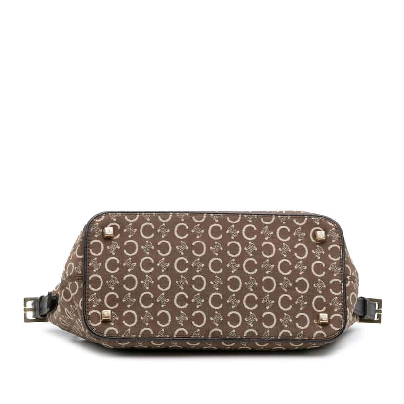 Celine C Macadam Canvas Shoulder Bag Brown Canvas Good condition - Inside View
