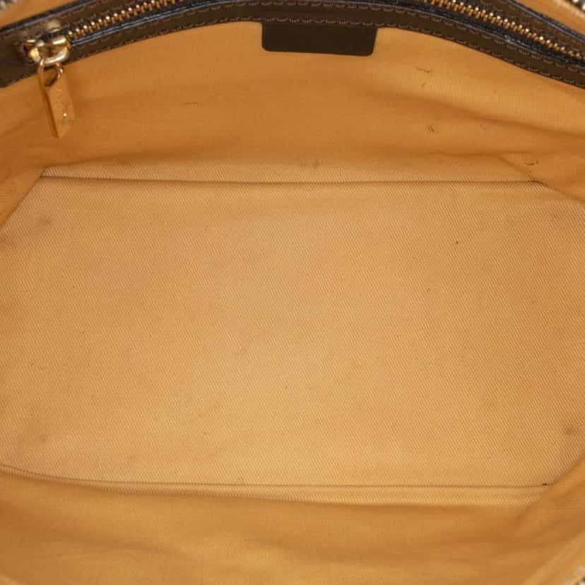 Celine C Macadam Canvas Shoulder Bag Brown Canvas Good condition - Model View