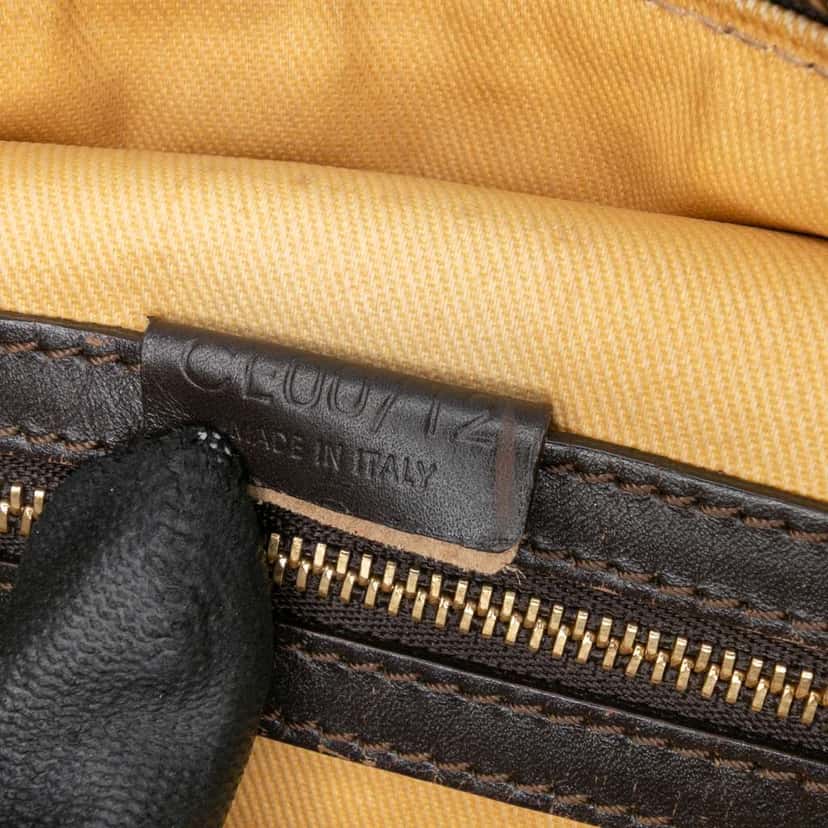 Celine C Macadam Canvas Shoulder Bag Brown Canvas Good condition - Box View