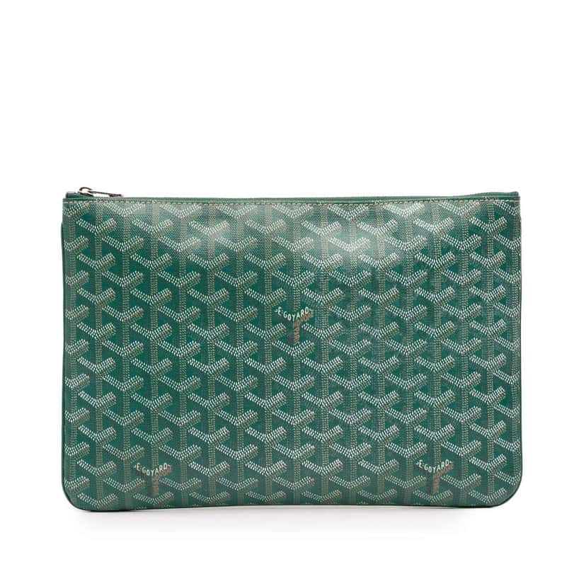 Goyard Goyardine Senat MM Green Canvas Good condition - Front View