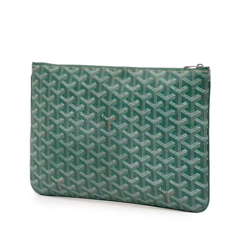 Goyard Goyardine Senat MM Green Canvas Good condition - Back View