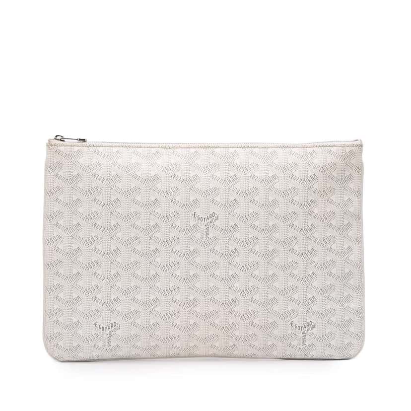 Goyard Goyardine Senat MM White Canvas Good condition - Front View