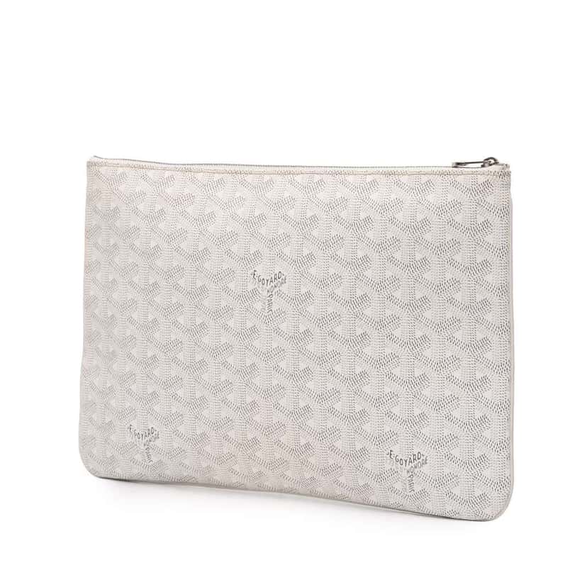 Goyard Goyardine Senat MM White Canvas Good condition - Back View