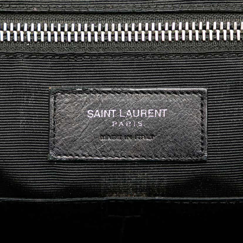 Saint Laurent Medium Grain De Poudre Museum Briefcase Black Leather Good condition - Box View