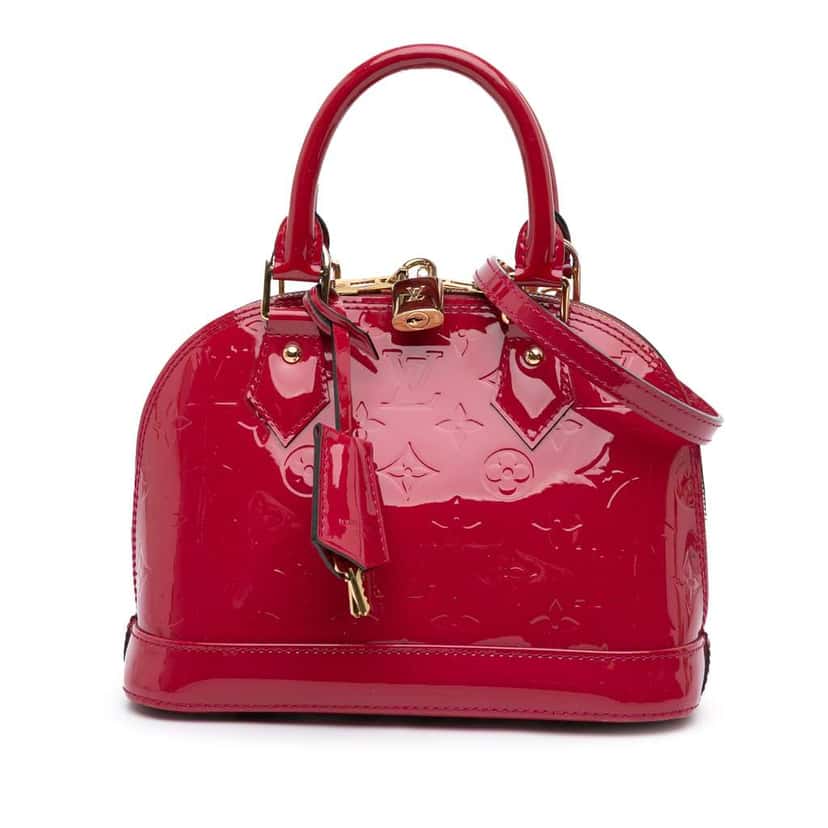 Louis Vuitton Monogram Vernis Alma BB Pink Leather Good condition - Front View