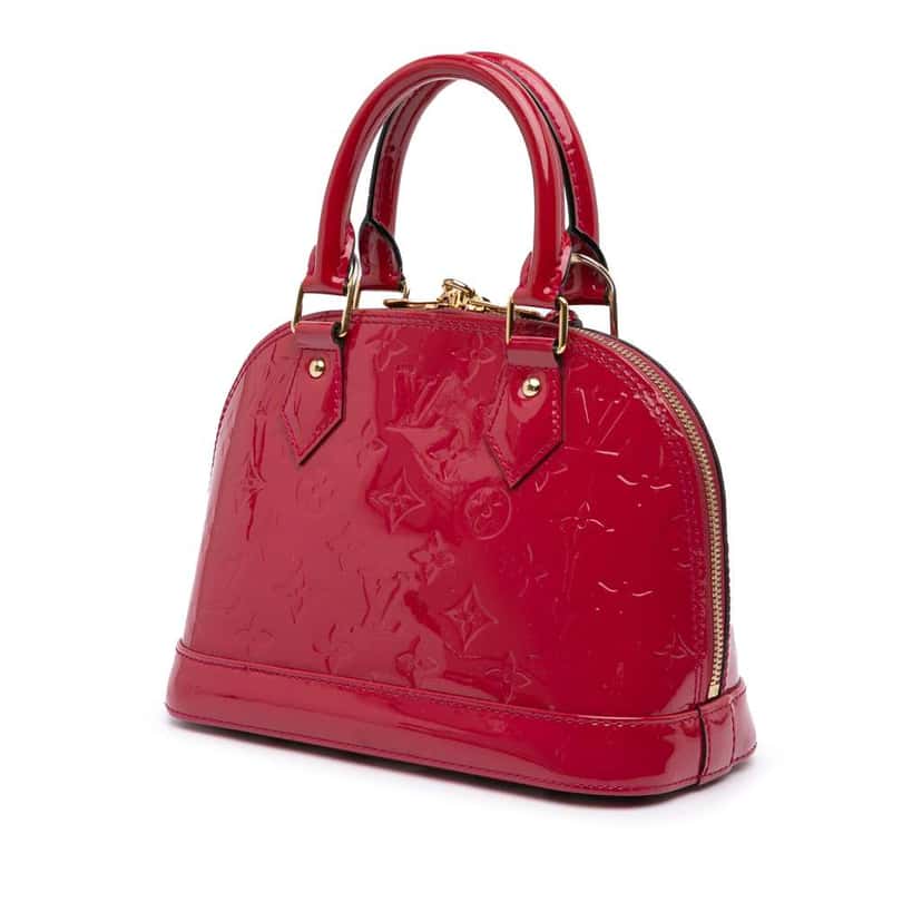 Louis Vuitton Monogram Vernis Alma BB Pink Leather Good condition - Back View