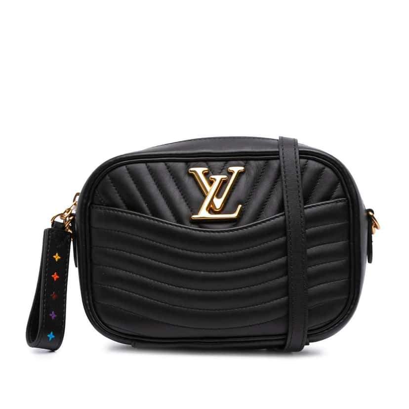 Louis Vuitton New Wave Camera Bag Black Leather Good condition - Front View