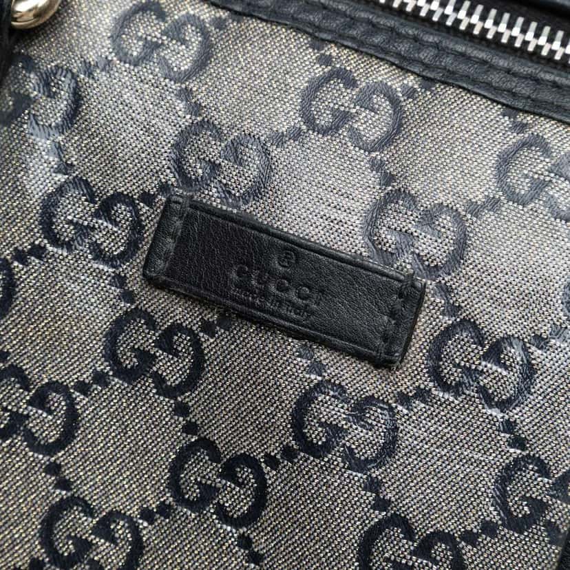 Gucci GG Crystal Joy Boston Bag Grey Canvas Good condition - Box View