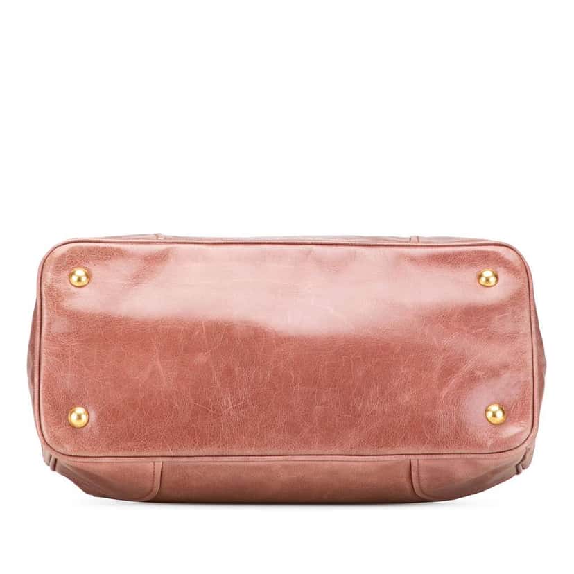Prada Vitello Shine Satchel Pink Leather Good condition - Inside View
