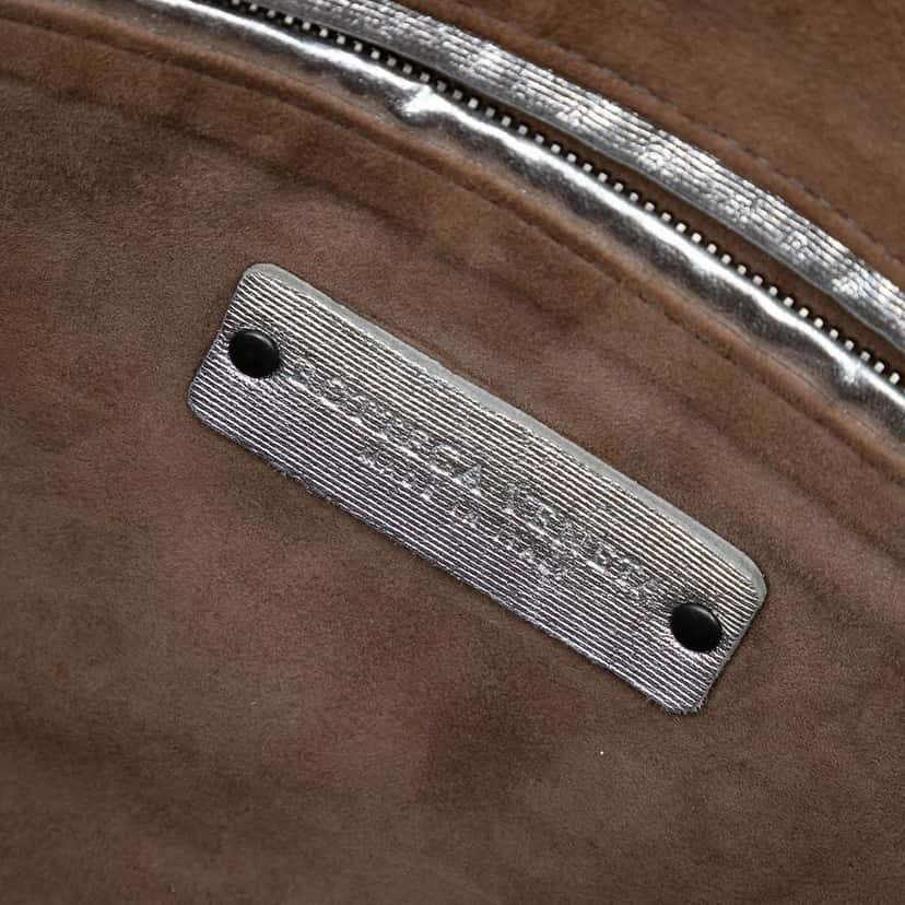Bottega Veneta Metallic Nappa Intrecciato Nodini Crossbody Silver Leather Good condition - Box View