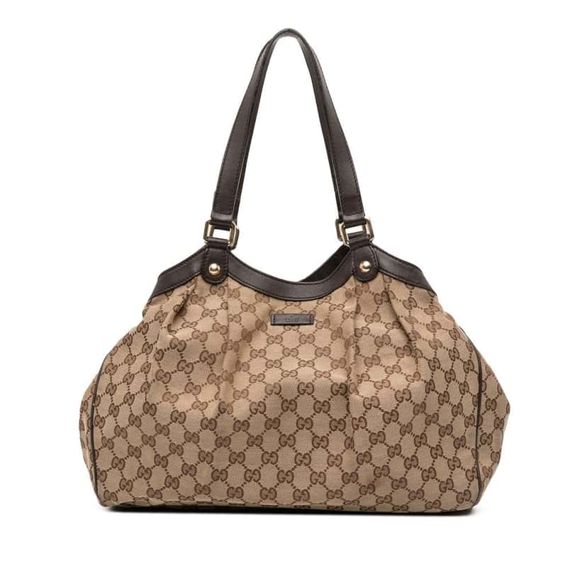 Gucci GG Canvas Tote Brown Canvas Good condition - Front View