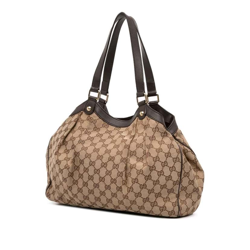 Gucci GG Canvas Tote Brown Canvas Good condition - Back View