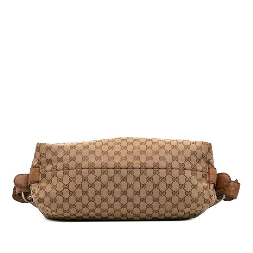Gucci Medium GG Canvas Bamboo Bar Tote Brown Canvas Good condition - Inside View