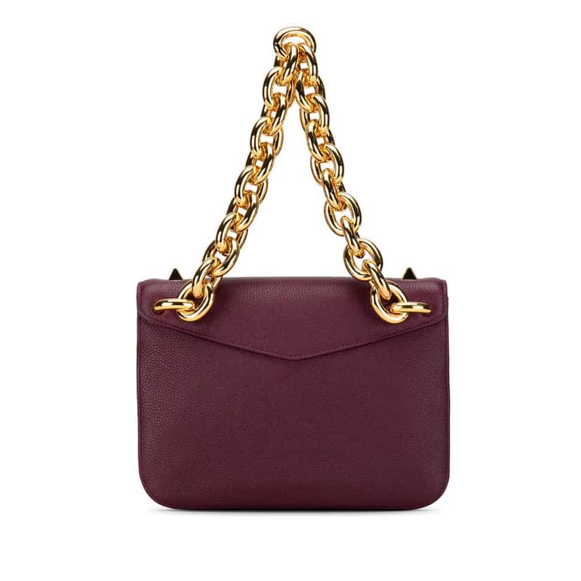 Bottega Veneta Mount Envelope Chain Bag Purple Leather Good condition - Inside View