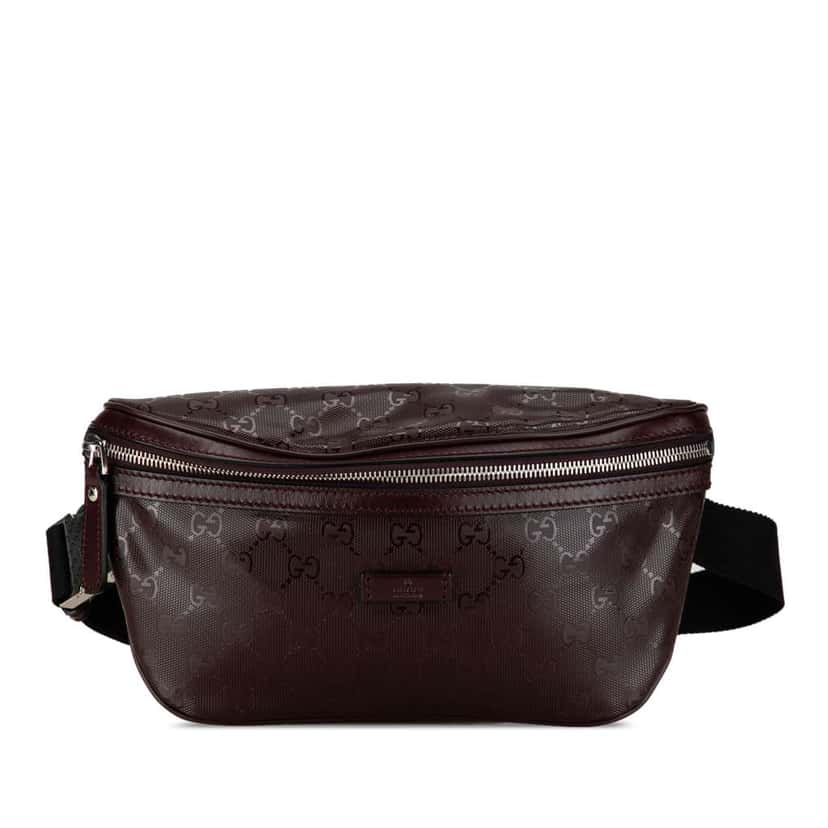 Gucci GG Imprime Belt Bag Red Canvas Good condition - Front View