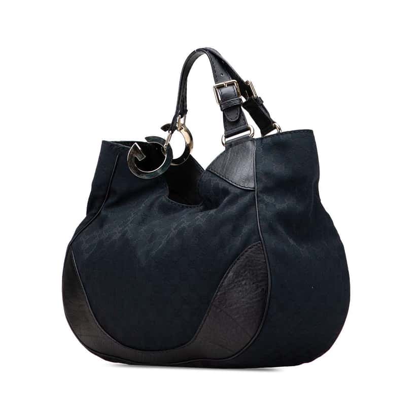 Gucci GG Canvas Charlotte Tote Blue Canvas Good condition - Back View