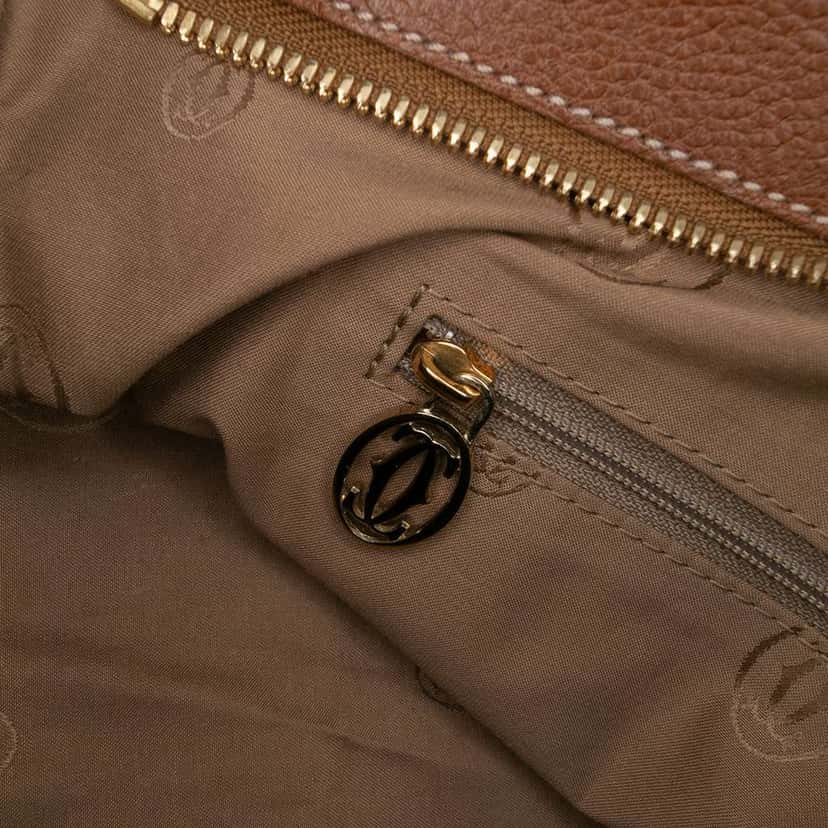Cartier Medium Leather Marcello de Cartier Satchel Brown Leather Good condition - Box View
