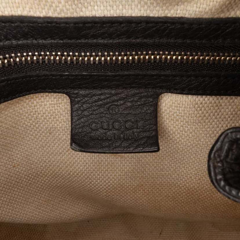 Gucci Medium Leather Soho Chain Tote Black Leather Good condition - Box View