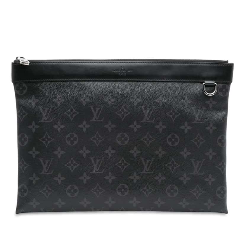 Louis Vuitton Monogram Eclipse Discovery Pochette GM Black Good condition - Front View