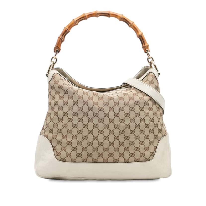 Gucci GG Canvas Bamboo Diana Satchel Brown Canvas Good condition - Front View
