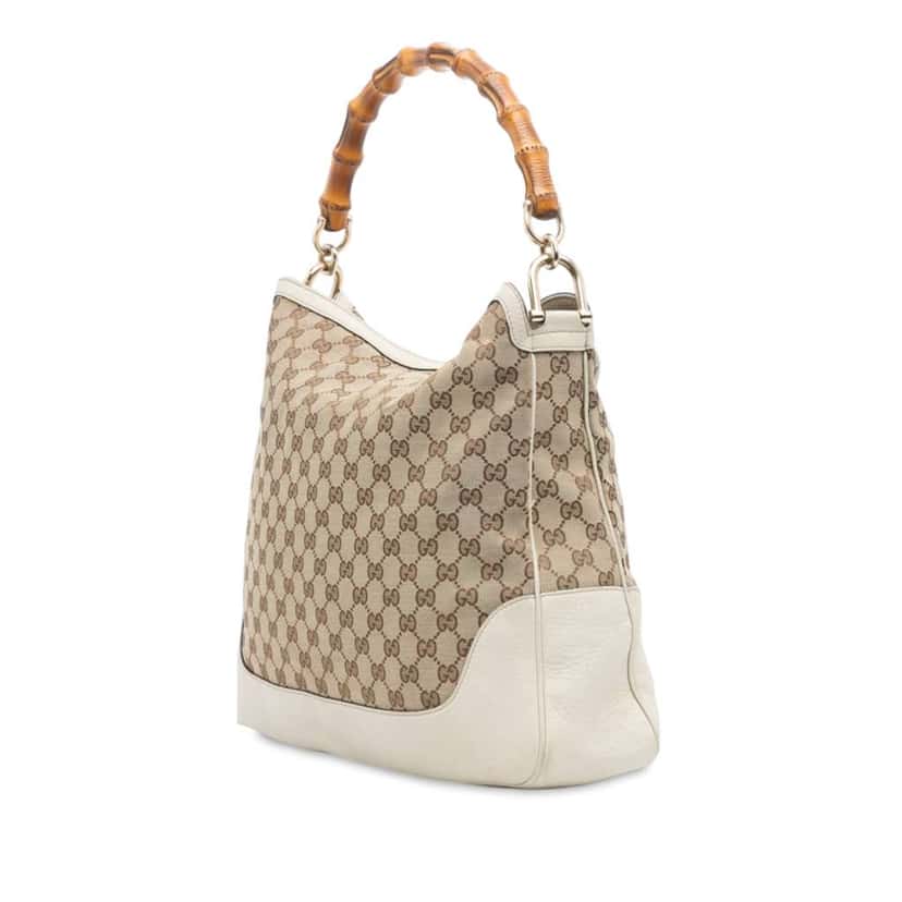 Gucci GG Canvas Bamboo Diana Satchel Brown Canvas Good condition - Back View