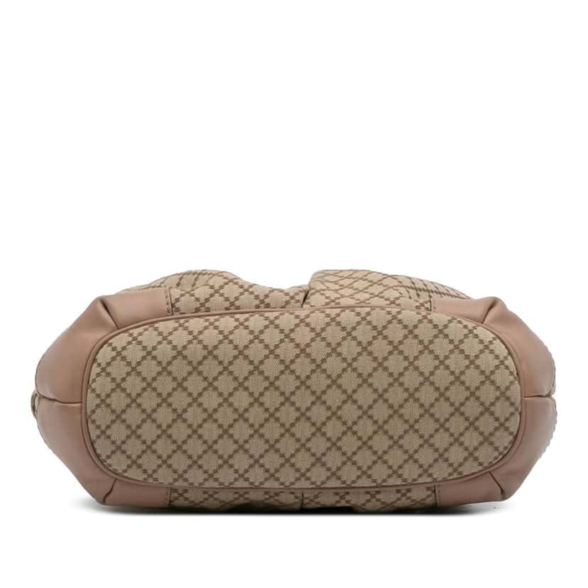 Gucci Diamante Canvas Sukey Satchel Brown Canvas Good condition - Inside View