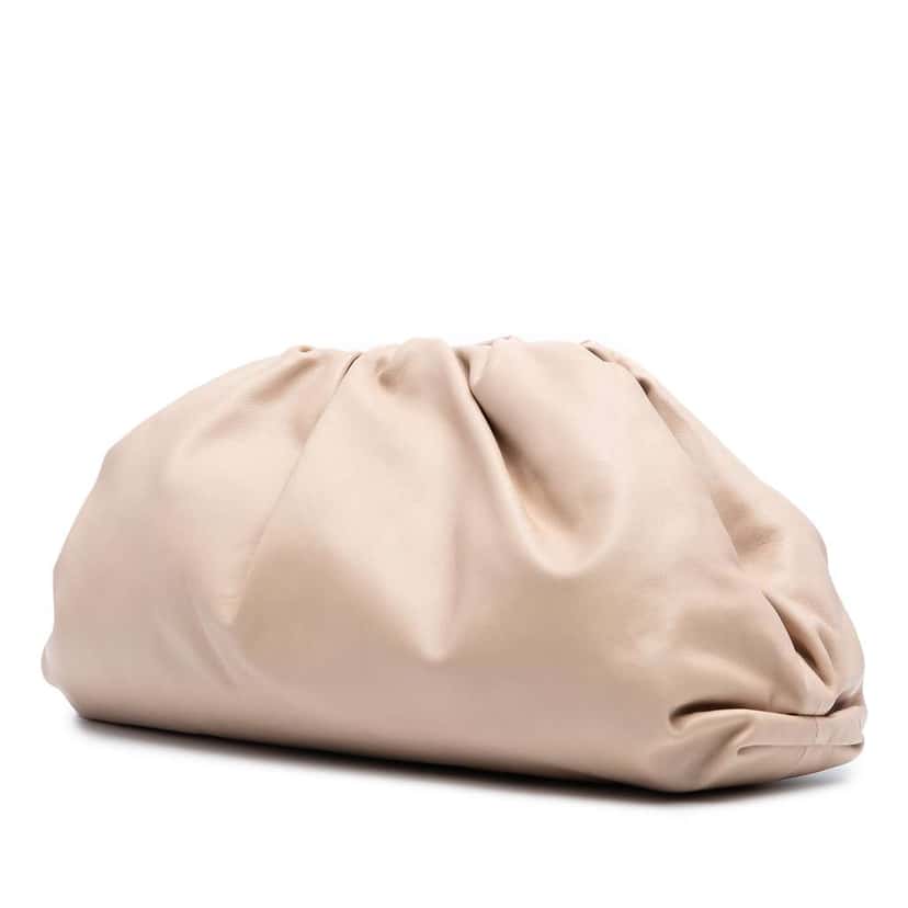 Bottega Veneta Lambskin The Pouch Brown Leather Good condition - Back View