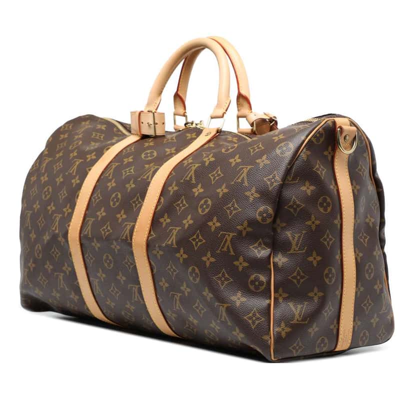 Louis Vuitton Monogram Keepall Bandouliere 50 Brown Good condition - Back View