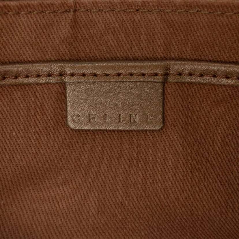 Celine C Macadam Canvas Shoulder Bag Brown Canvas Good condition - Box View