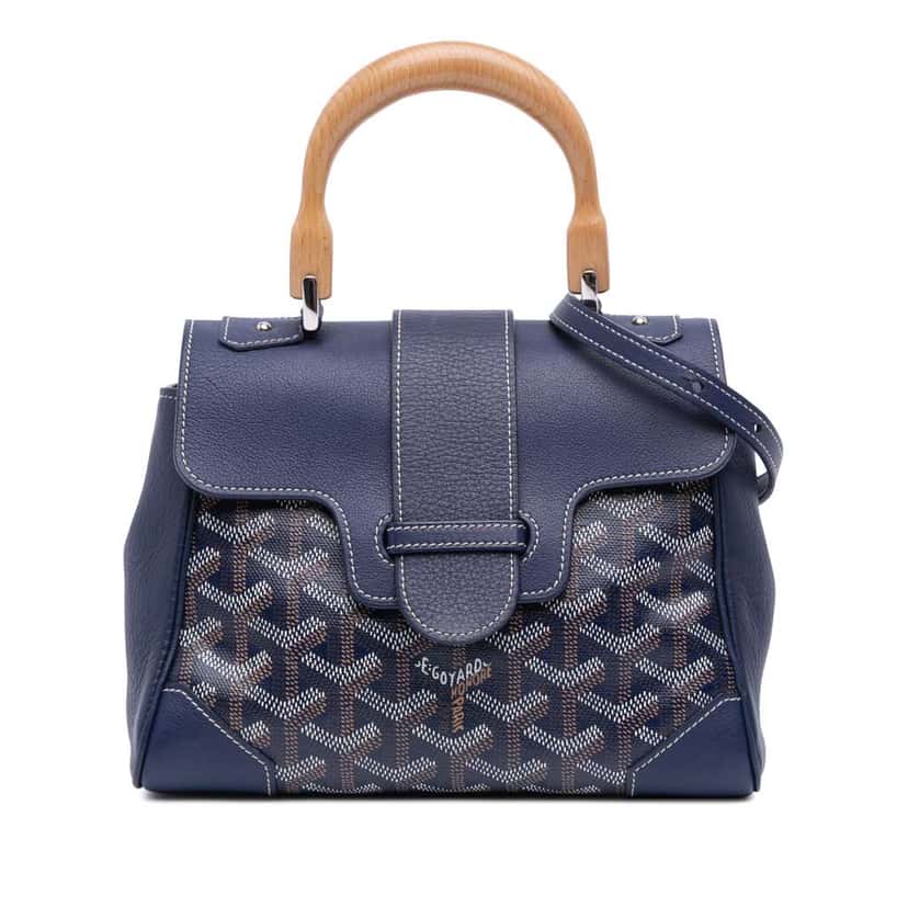 Goyard Mini Goyardine Saigon Souple Blue Canvas Good condition - Front View
