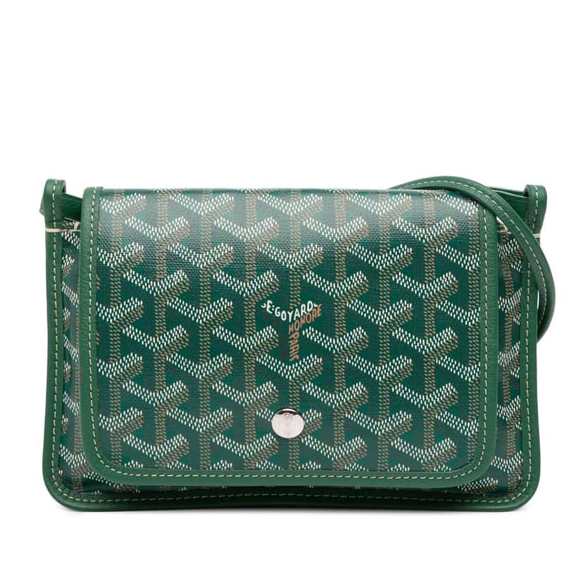 Goyard Goyardine Plumet Pocket Wallet Green Canvas Good condition - Front View